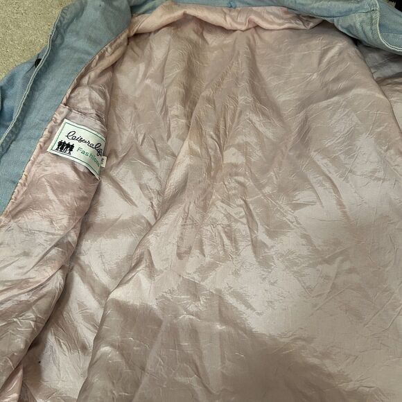 Vtg Leisure Life Sears Denim Chore Jacket Large Blue Indian Head Buttons 70s - Picture 5 of 9